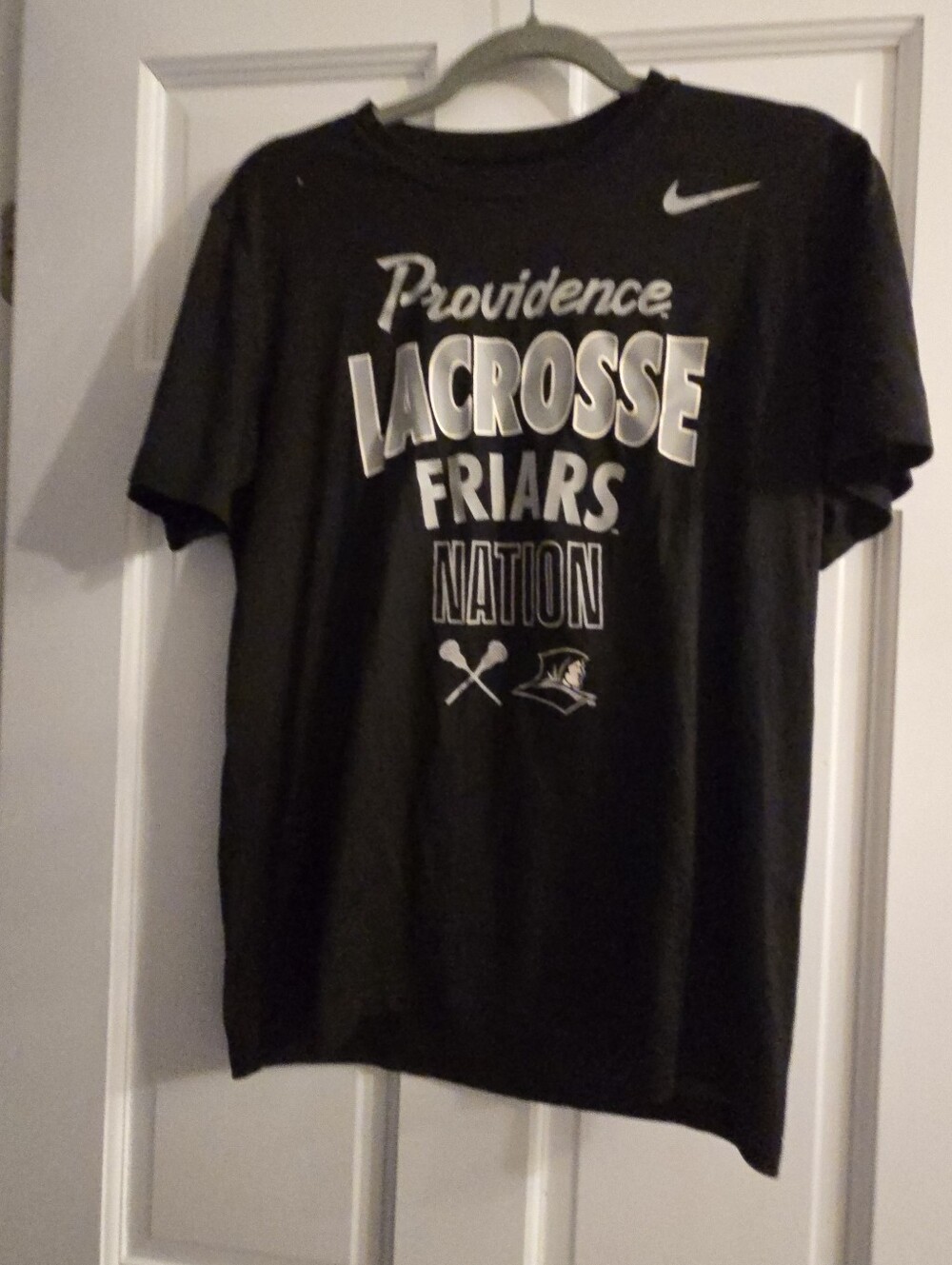 EUC NIKE Providence College Lacrosse Black T-shirt Size M